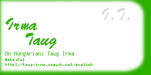 irma taug business card